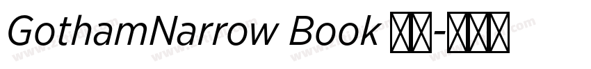 GothamNarrow Book 常规字体转换